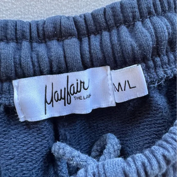 Mayfair Blue & Gold Hello Goodbye Women's Sweater Set with Gold Accents - Picture 7 of 10